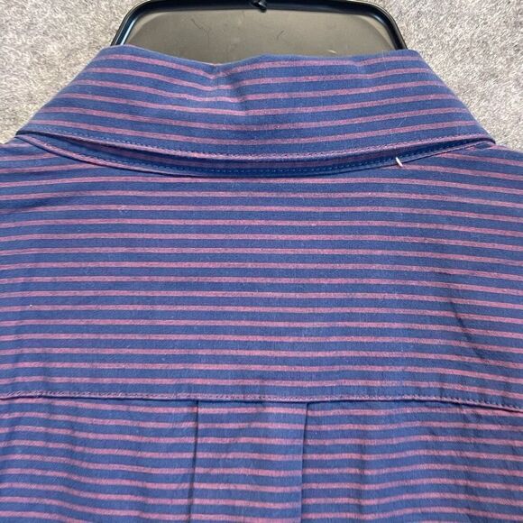 NWT GOODTHREADS Button Down Shirt Men’s XL Blue Red Stripe Poplin Slim Fit Work - Picture 13 of 14